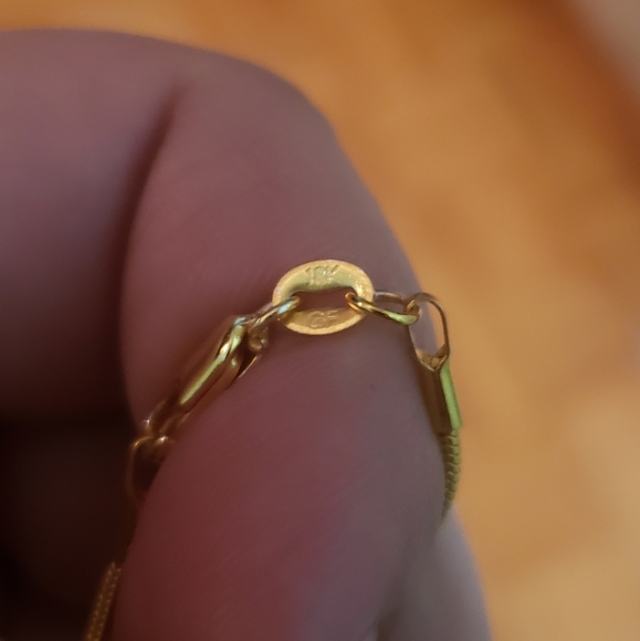 Gold plated chain and pendant beautiful diamond circle of hope life faith trust - Picture 5 of 5